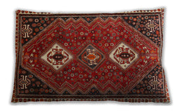 Traditional Classic Rectangular Tomato Red Lumbar Throw Pillow, 13 inch by 19 inch, lbtr870