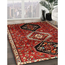 Traditional Red Persian Rug in Family Room, tr871