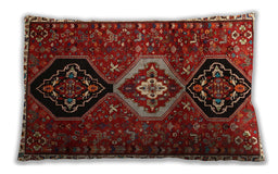 Traditional Classic Rectangular Tomato Red Lumbar Throw Pillow, 13 inch by 19 inch, lbtr871