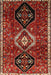 Machine Washable Traditional Tomato Red Rug, wshtr871