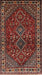 Machine Washable Traditional Dark Almond Brown Rug, wshtr872