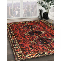 Traditional Dark Sienna Brown Persian Rug, tr873