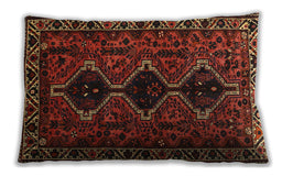 Traditional Classic Rectangular Dark Sienna Brown Lumbar Throw Pillow, 13 inch by 19 inch, lbtr873