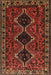 Machine Washable Traditional Dark Sienna Brown Rug, wshtr873