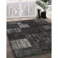 Traditional Charcoal Black Persian Rug, tr874