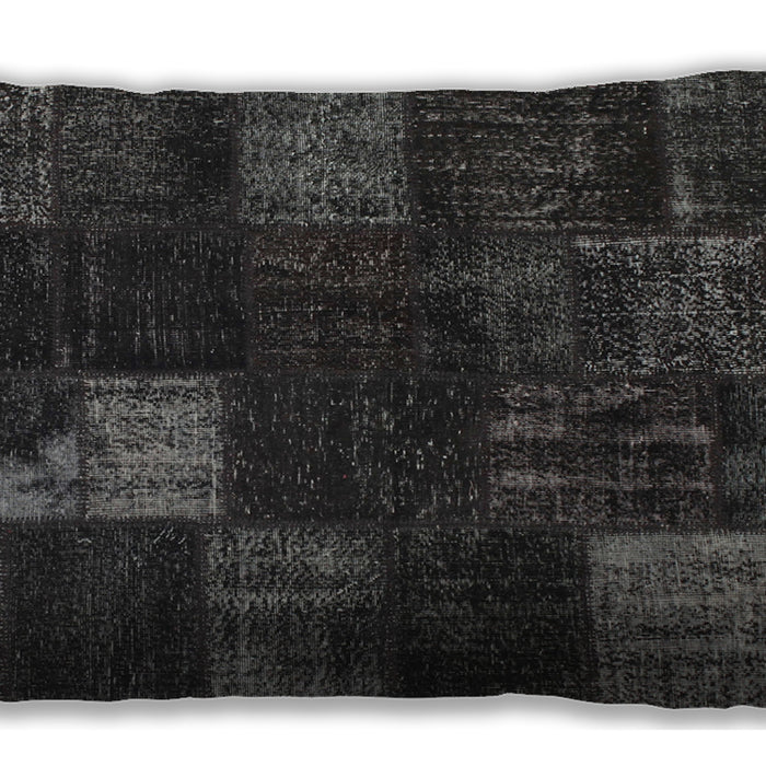 Traditional Classic Rectangular Charcoal Black Lumbar Throw Pillow, 13 inch by 19 inch, lbtr874