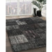 Traditional Charcoal Black Persian Rug in Family Room, tr874