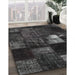 Traditional Charcoal Black Persian Rug in Family Room, tr875