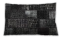 Traditional Classic Rectangular Charcoal Black Lumbar Throw Pillow, 13 inch by 19 inch, lbtr875