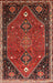 Machine Washable Traditional Tomato Red Rug, wshtr878