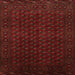 Round Machine Washable Traditional Crimson Red Rug, wshtr87