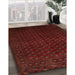 Traditional Crimson Red Persian Rug in Family Room, tr87