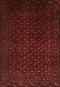 Machine Washable Traditional Crimson Red Rug, wshtr87