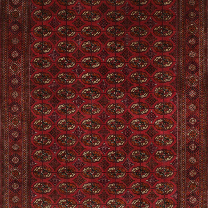 Machine Washable Traditional Crimson Red Rug, wshtr87