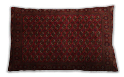 Traditional Classic Rectangular Crimson Red Lumbar Throw Pillow, 13 inch by 19 inch, lbtr87