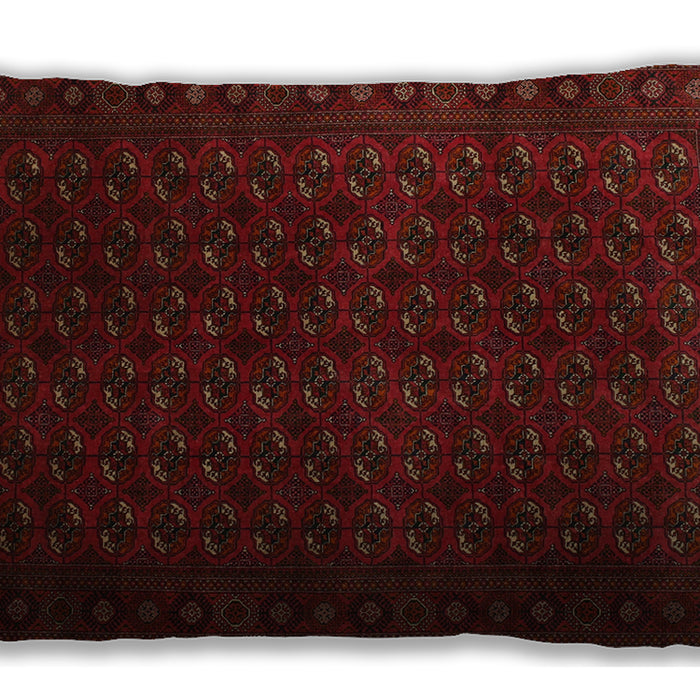 Traditional Classic Rectangular Crimson Red Lumbar Throw Pillow, 13 inch by 19 inch, lbtr87