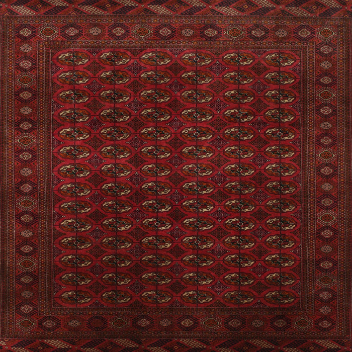 Square Traditional Crimson Red Persian Rug, tr87