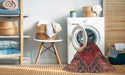 Machine Washable Traditional Brown Rug in a Washing Machine, wshtr880