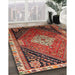 Traditional Orange Salmon Pink Persian Rug in Family Room, tr881