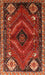 Machine Washable Traditional Gold Brown Rug, wshtr882