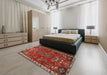 Machine Washable Traditional Red Rug in a Bedroom, wshtr884