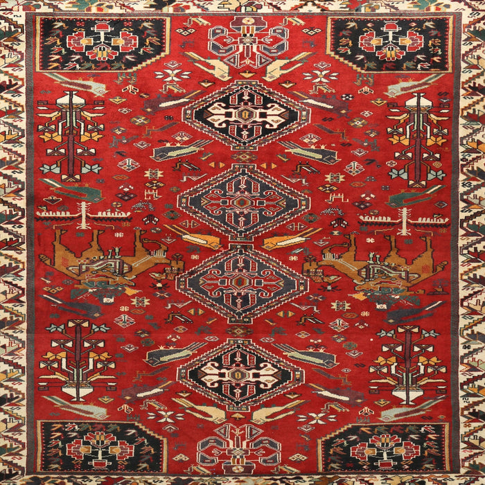 Square Traditional Red Persian Rug, tr884