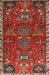 Machine Washable Traditional Red Rug, wshtr884