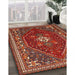 Traditional Gold Brown Persian Rug in Family Room, tr886