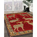 Traditional Red Persian Rug in Family Room, tr888