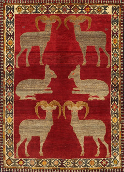 Machine Washable Traditional Red Rug, wshtr888