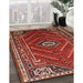 Machine Washable Traditional Rust Pink Rug in a Family Room, wshtr889