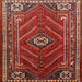 Square Traditional Rust Pink Persian Rug, tr889