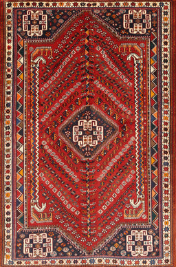 Machine Washable Traditional Rust Pink Rug, wshtr889