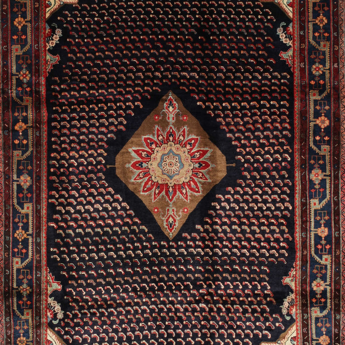 Machine Washable Traditional Sepia Brown Rug, wshtr88