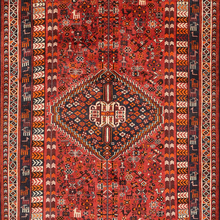 Machine Washable Traditional Rust Pink Rug, wshtr891