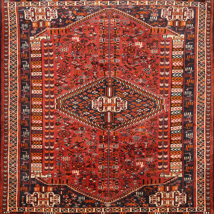 Square Traditional Rust Pink Persian Rug, tr891