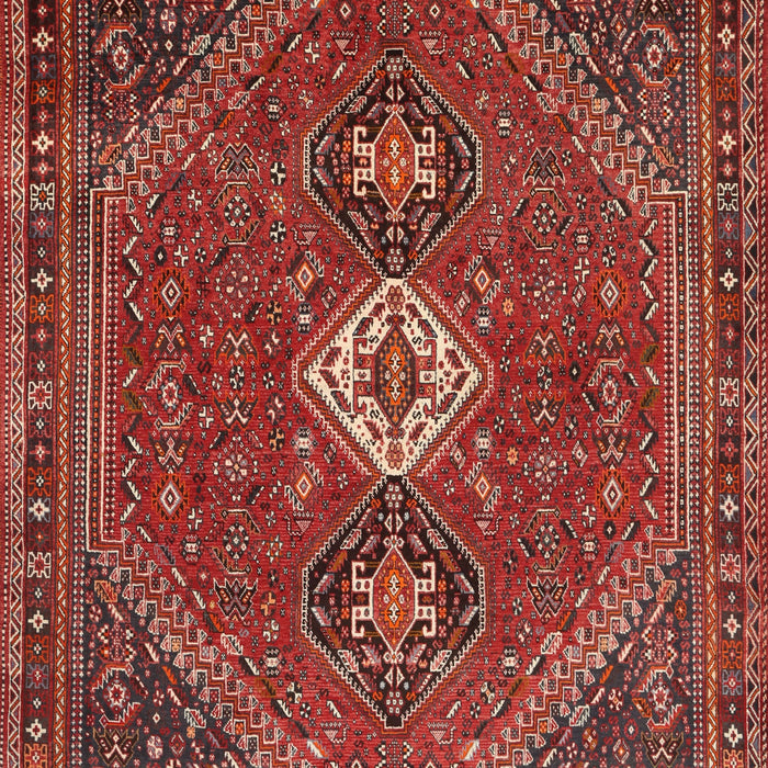 Machine Washable Traditional Rust Pink Rug, wshtr892