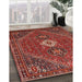 Traditional Rust Pink Persian Rug in Family Room, tr892