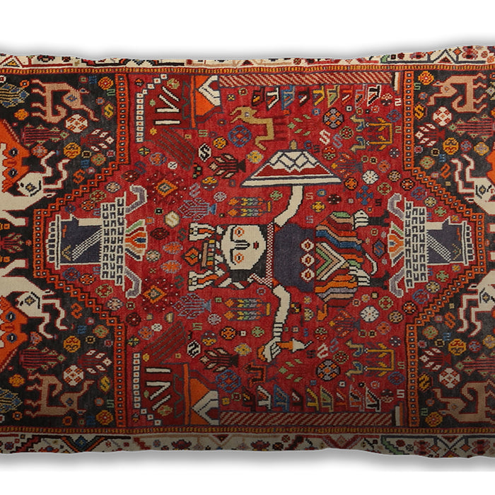 Traditional Classic Rectangular Orange Brown Lumbar Throw Pillow, 13 inch by 19 inch, lbtr894