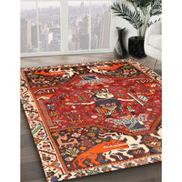 Traditional Orange Brown Animal Rug, tr894