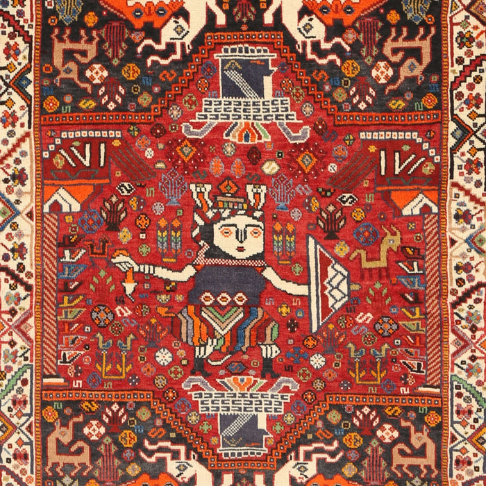 Machine Washable Traditional Orange Brown Rug, wshtr894