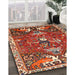 Traditional Orange Brown Animal Rug in Family Room, tr894