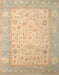 Machine Washable Traditional Sand Brown Rug, wshtr895