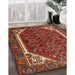Machine Washable Traditional Tomato Red Rug in a Family Room, wshtr898