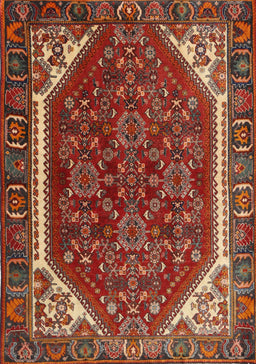 Machine Washable Traditional Tomato Red Rug, wshtr898