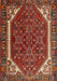 Machine Washable Traditional Tomato Red Rug, wshtr898