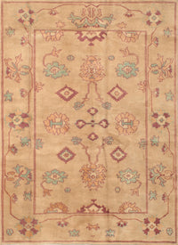 Machine Washable Traditional Orange Rug, wshtr899