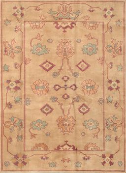 Machine Washable Traditional Orange Rug, wshtr899