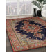 Machine Washable Traditional Dark Almond Brown Rug in a Family Room, wshtr89