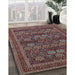 Traditional Dark Almond Brown Persian Rug in Family Room, tr900
